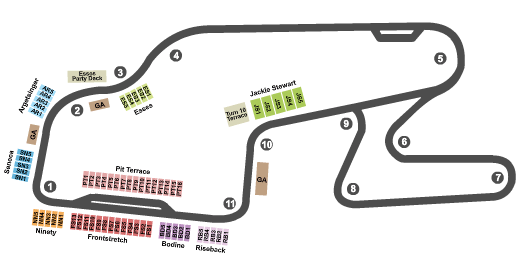 Watkins Glen International Speedway NASCAR Seating Chart